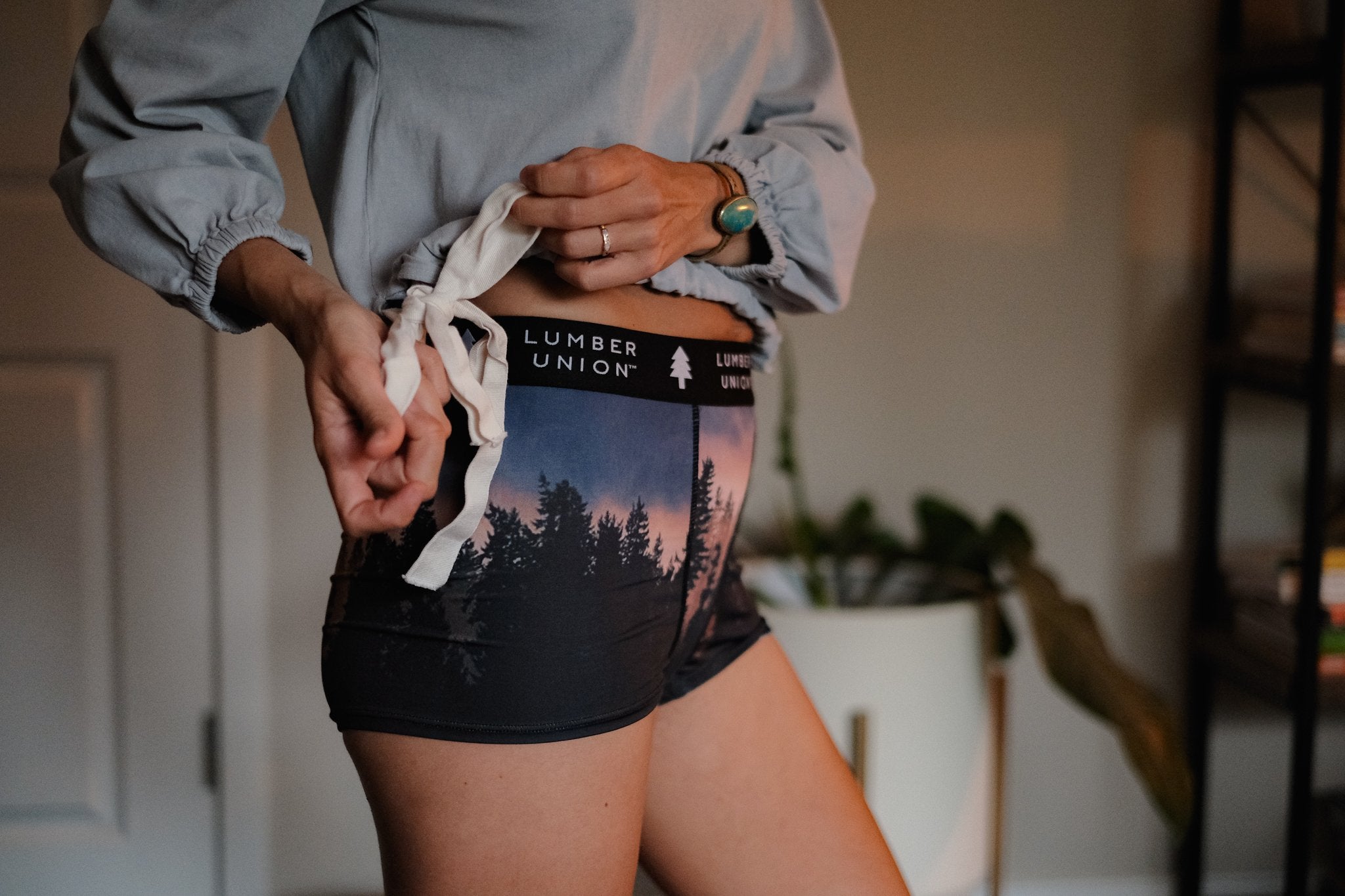 Women's Soft Spandex High Waisted Boyshort Underwear — Dusk
