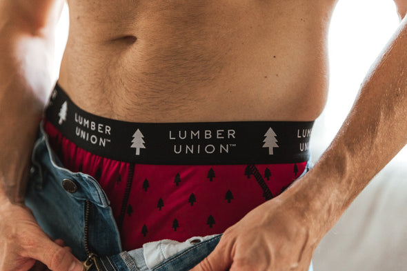 LumberUnion Men's Tagless Soft Stretch Spandex Boxer Briefs
