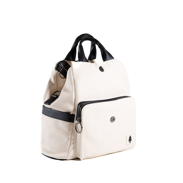 LumberUnion white backpack - skyline convertible bag top handle bag front