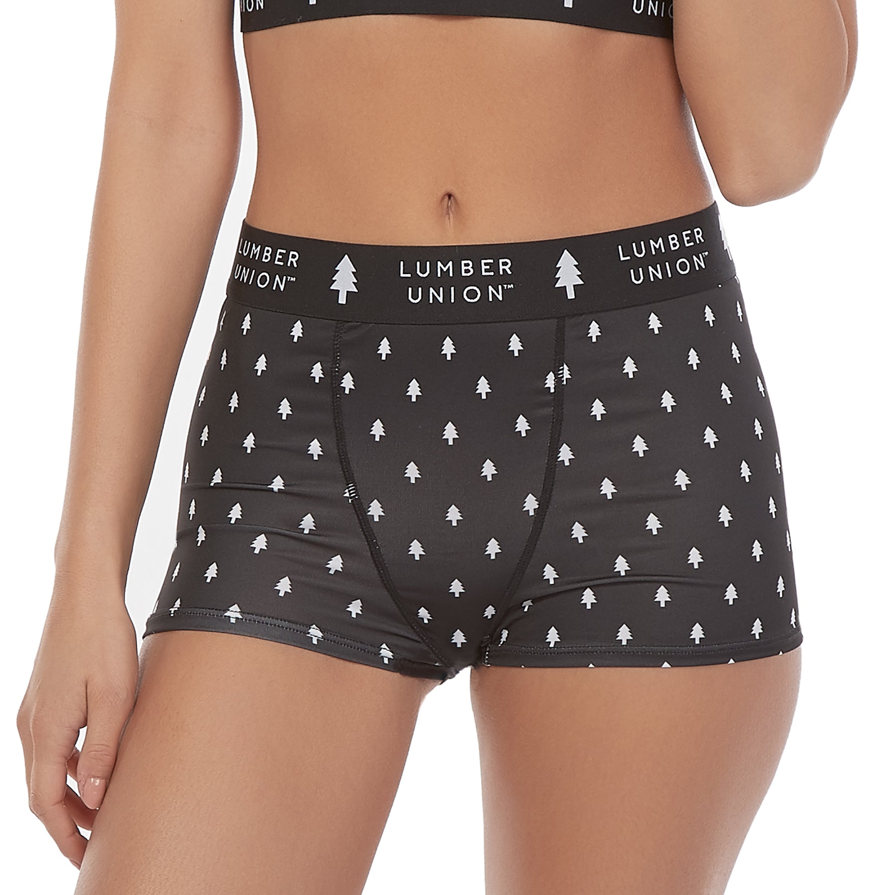 Women's Soft Spandex High Waisted Boyshort Signature Pattern