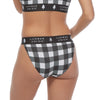Women's Soft Spandex String Bikini Plaid Underwear
